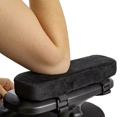 1 Polster Schwarz Arbeitsstuhl Relax Weich Memory Foam Ellenbogen (Auslandversand