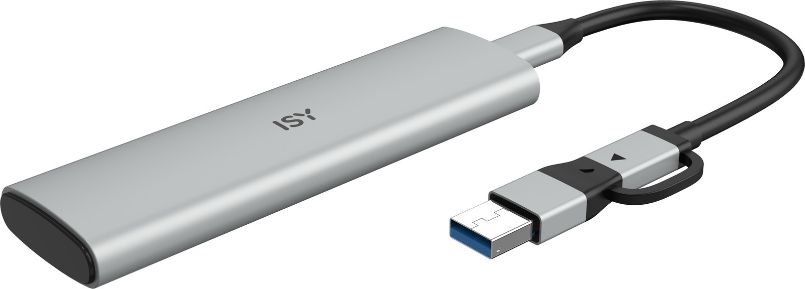 Твердотельный накопитель ISY ISE 1000-SV M.2 NVMe SSD Festplattengehäuse SSD, внешний, Silber