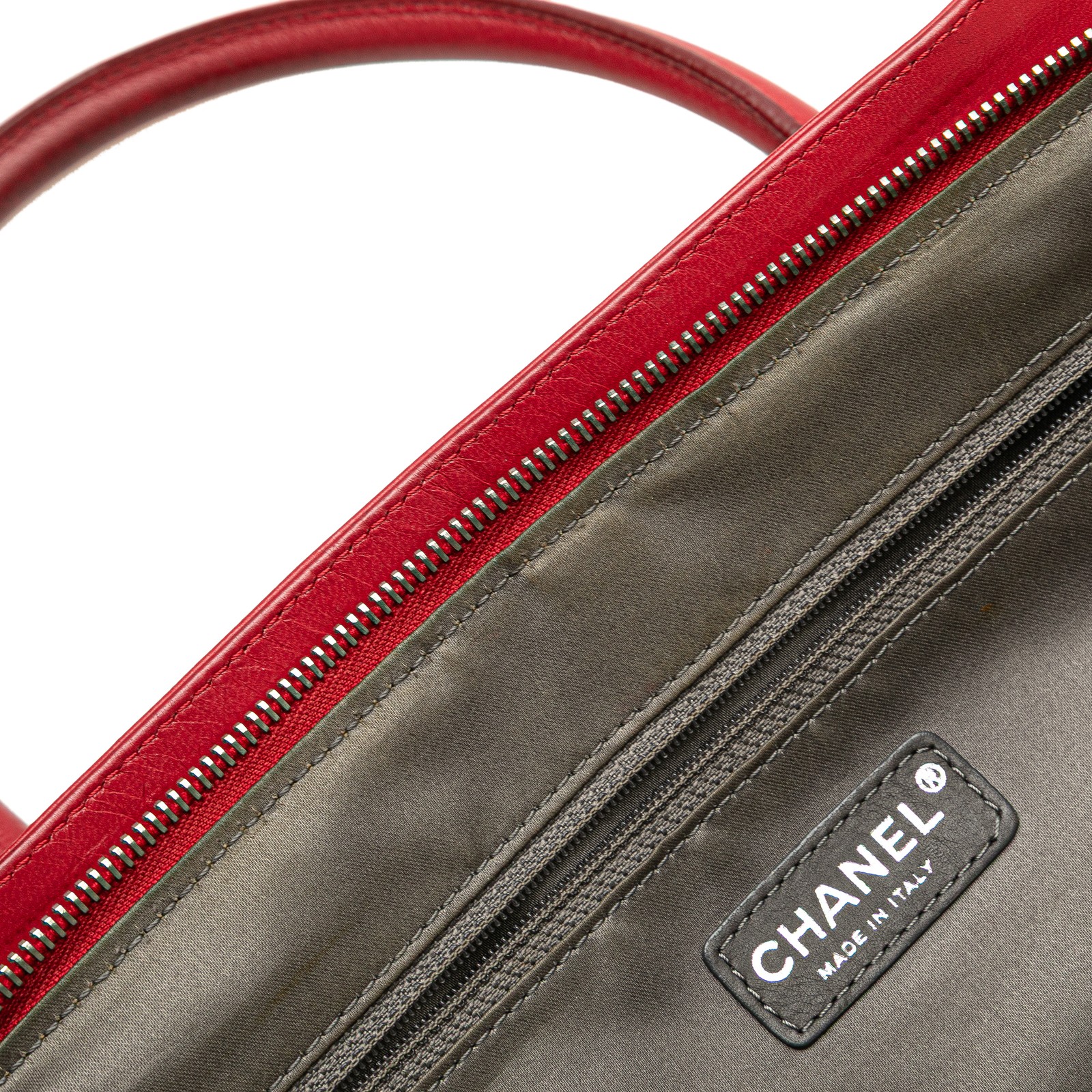 Authenticated Chanel Lambskin Square Stitched Lax… - image 8