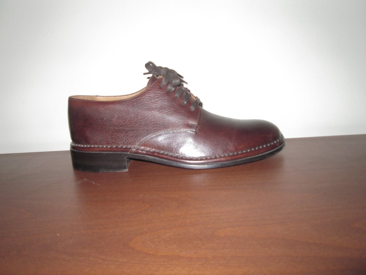 JOHN VARVATOS Brown Leather Lace Up Tie Classic Oxford Shoes  display picture 2
