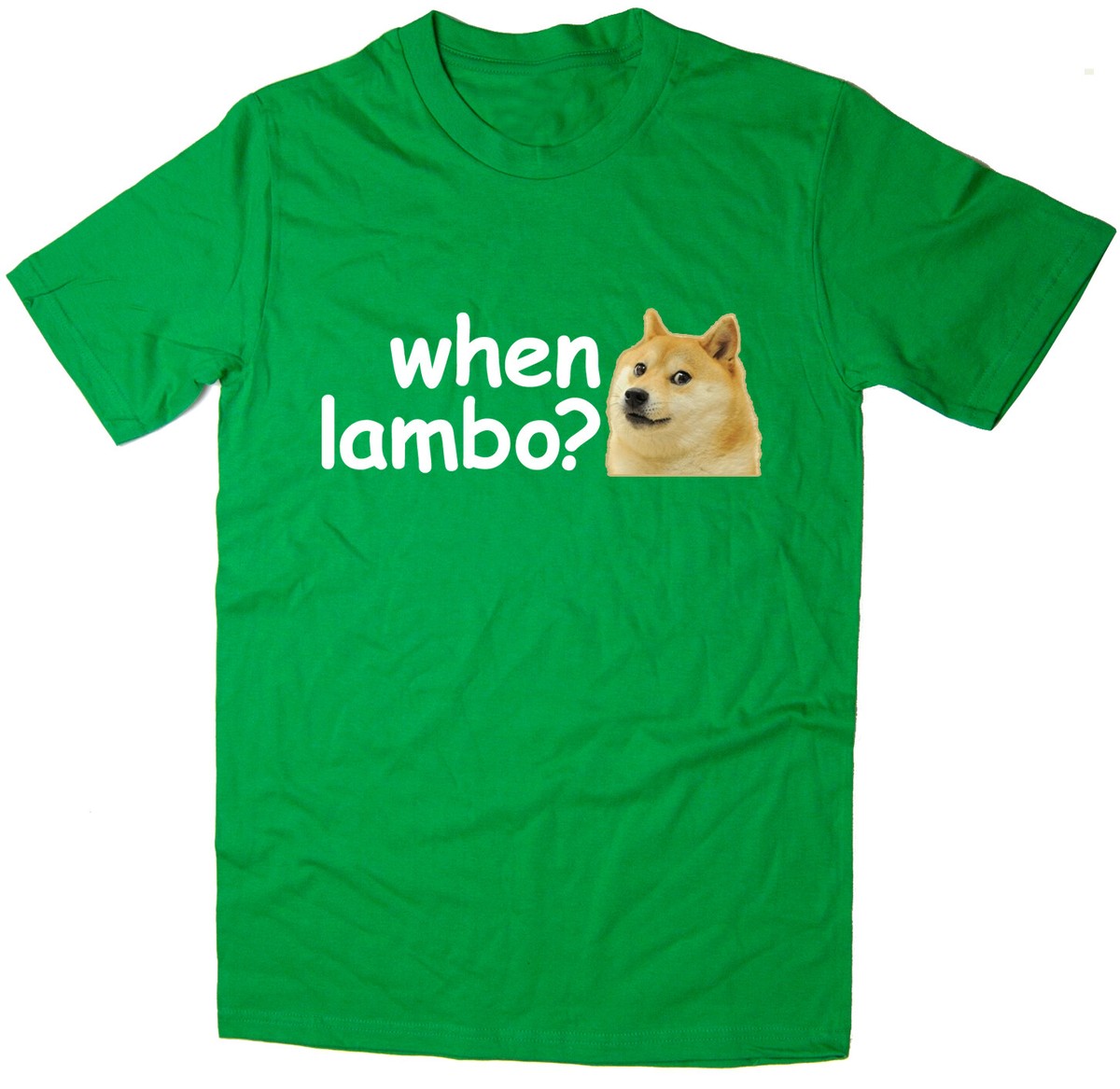 When Lambo T-Shirt - Dogecoin DOGE cryptocurrency funny ironic T-shirt  crypto | eBay UK