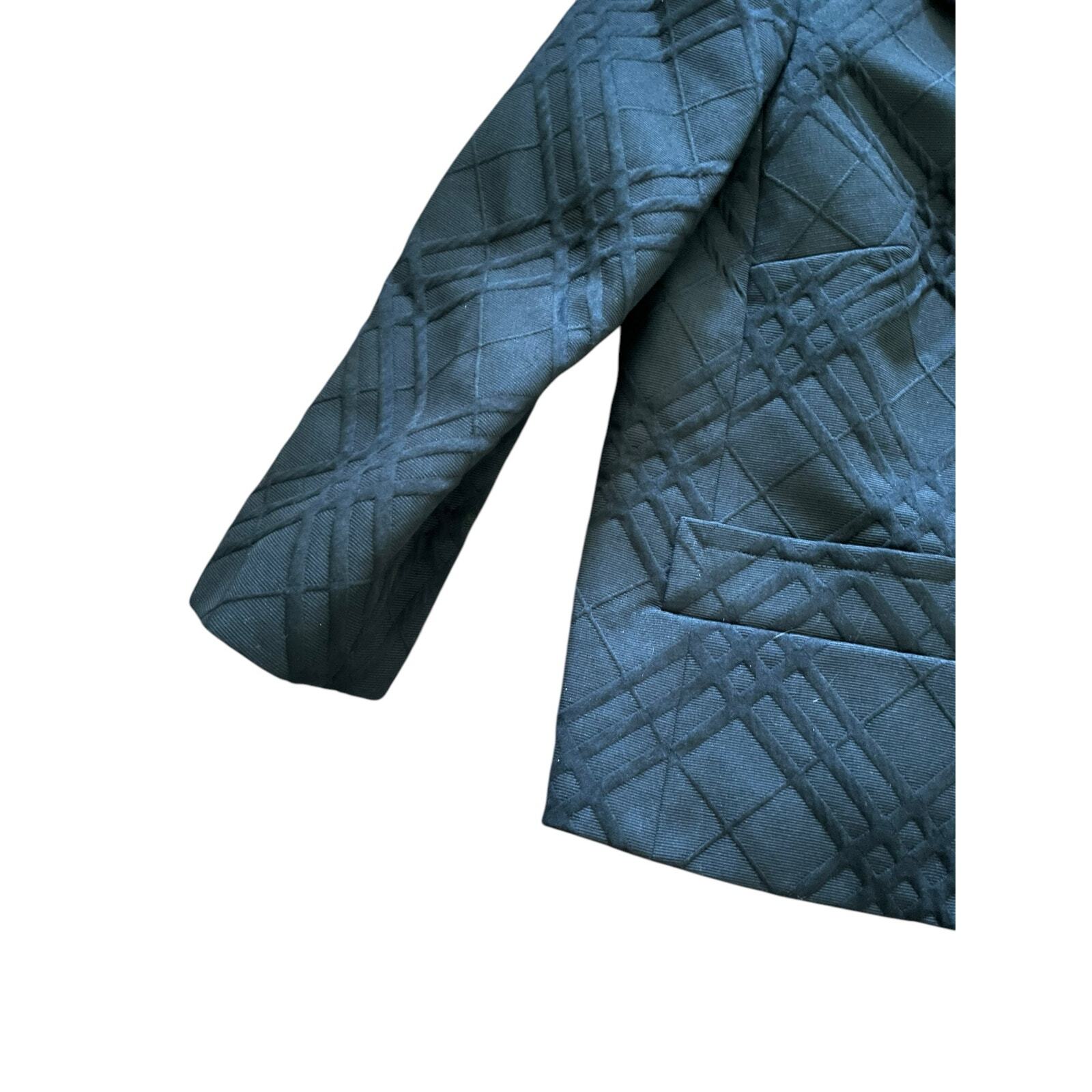 Talbots Textured Patterned Black Velvet Button Up… - image 4