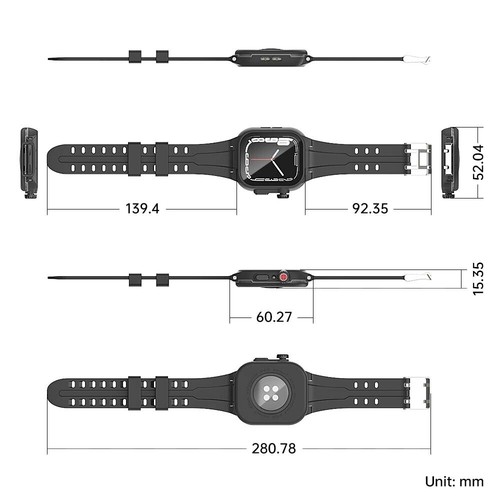 Etui na Apple Watch Series 7 8 9Case 41-45mm etui ochronne wodoodporne odporne na wstrząsy - Zdjęcie 4 z 17