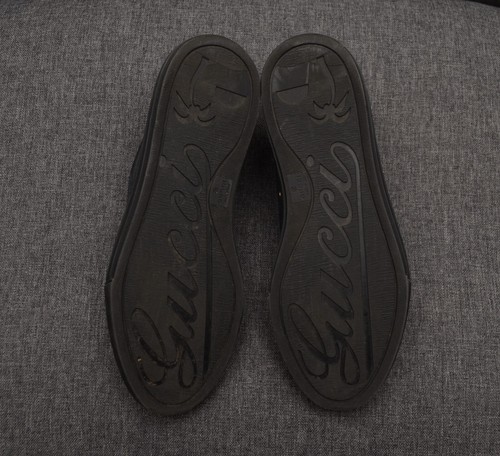 Authentic Women's Gucci GG Canvas Leather Low Top Black Sneakers Size 36 US6 - Picture 10 of 12