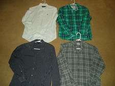 Men's, Lot of 4,"BRANDNAME LONG-SLEEVE BUTTONFRONT SHIRTS, Sz M/L, Ralph Lauren