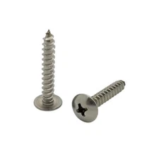 #8 x 1" Truss Head 304 Stainless Phillips Head Wood Screws, 100 Qty (BCP96)