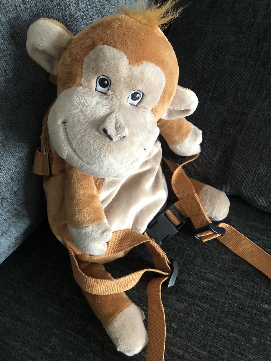 BOBO BUDDIES Monkey BACKPACK COSY CUDDLY SOFT TOY Backpack Wrist Reign