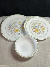 Corelle Expressions MEADOW 3 Dinner Plates  3 Lunch Plates  2 Bowls Vintage