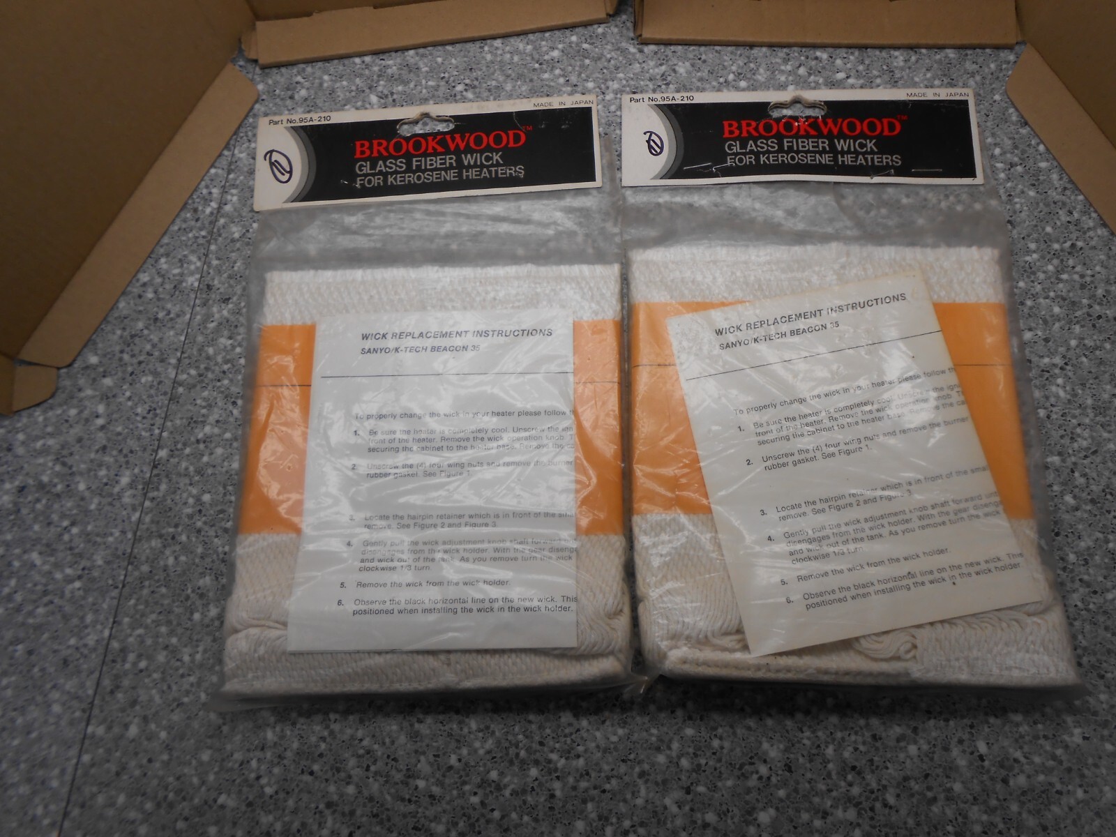 BROOKWOOD Glass Fiber Wick For Kerosene Heaters Part 95A-210 (2 Wicks)