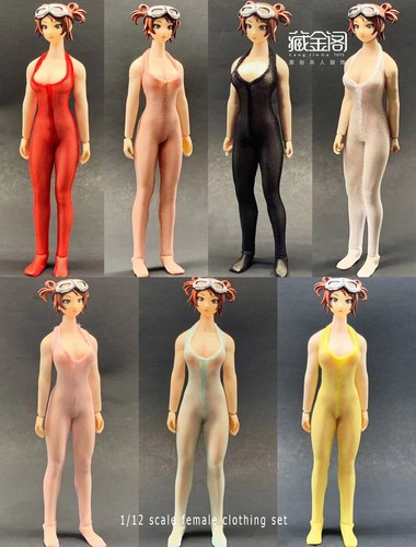 1/12 Girl's Sexy Bodysuit Clothes For 6" Phicen TBLeague Female Figure Body - Picture 1 of 15