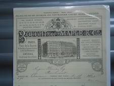 Maple & Co Furniture Store Rare Illustrated Billhead 1893 in Very Good Condition