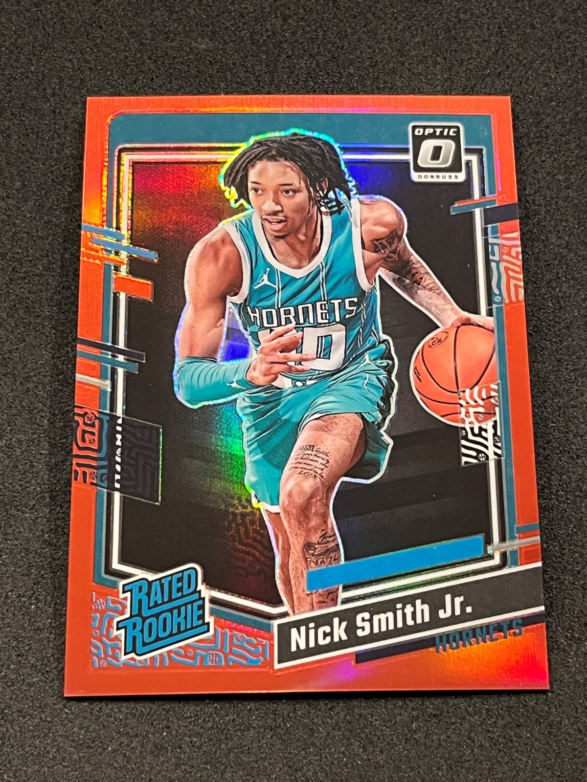 2023-24 Panini Donruss Optic Nick Smith Jr Rated Rookie Red Prizm 97/99 #224