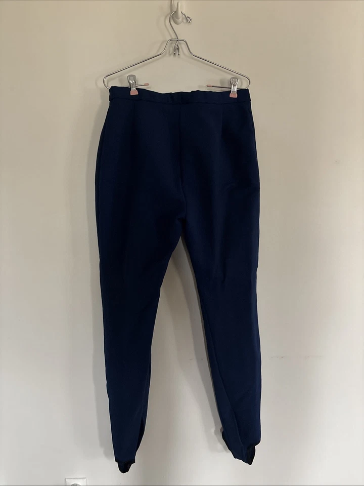 Pantalones de esquí vintage años 60 Austria clásicos estribo mezcla de lana azul esquí talla 30/34 Foto 3 de 4