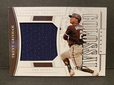 2020 Panini National Treasures Colossal Materials /99 Trent Grisham Rookie MLB!