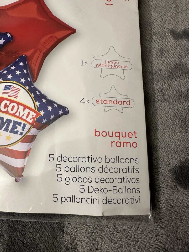 Ramo Globo Militar Bienvenida Hogar Fiesta Decoraciones Lámina Bandera Patriótica Estrella Foto 3 de 4