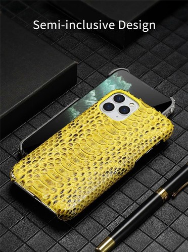 Genuine Real Python Leather Case For iPhone 16 17 Pro Max Snake Skin Hard Cover - Picture 10 of 22