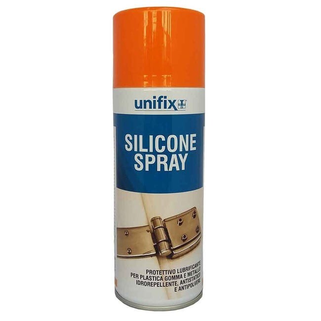 SILICONE SPRAY UNIFIX LUBRIFICANTE PER PLASTICA GOMMA E METALLO