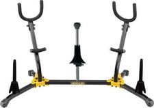 Hercules Double Sax Stand with Soprano Sax Pe...