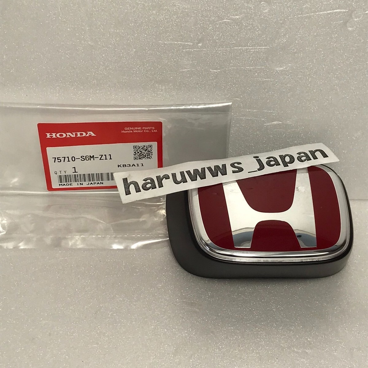 HONDA INTEGRA DC5 Type R ACURA RSX FRONT RED EMBLEM GENUINE 75710