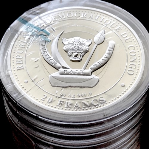 2022 Democratic Rep of Congo 1 oz Silver Liopleurodon Reptile Ocean - Picture 2 of 5