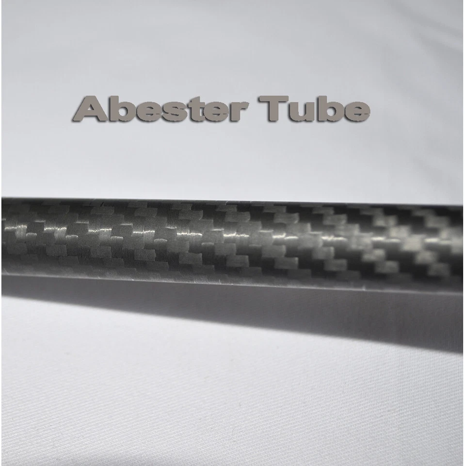 Tubo in fibra di carbonio OD 30 32 33 34 35 36 38 40mm x L500mm rotolo avvolto 1-2pz 3K  - Immagine 3 di 4