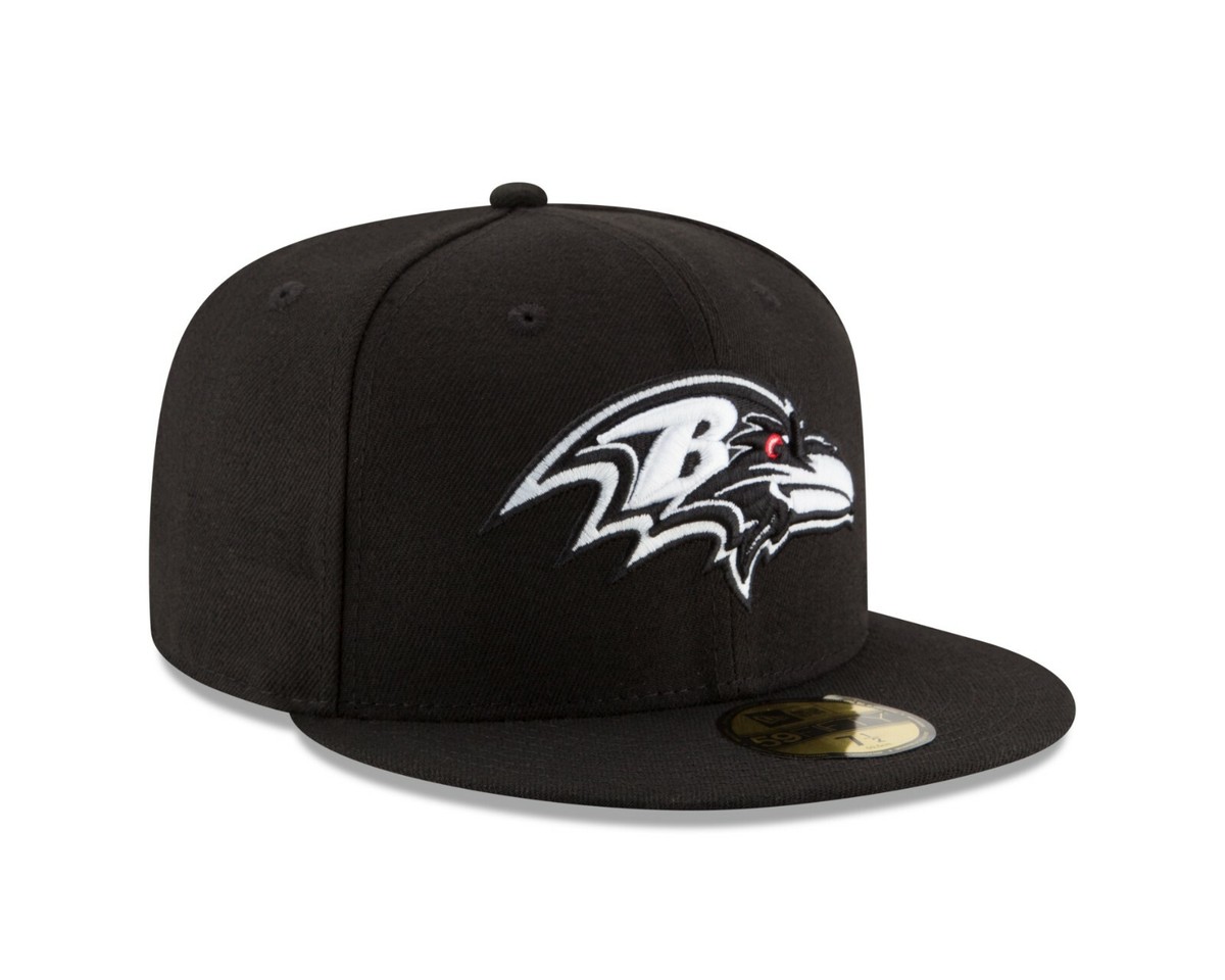 Baltimore Ravens New Era Black & White 59FIFTY Fitted Hat