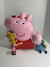 peppa pig carry case with figure And Plush