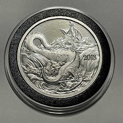 Silverbug Leviathan Sea Serpent Proof Coin 1 Troy Oz .999 Fine
