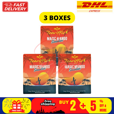 3 Box Teariffic Magic Mango Sensation Sexual Men Herb Energy Coffee DHL EXPRESS