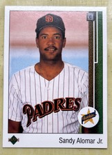 1989 Upper Deck Sandy Alomar, Jr. Baseball Rookie Card (RC) #5 Padres Mid-Grade