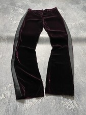 Tom Ford Midnight Purple Velvet Velour Wide P...