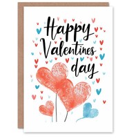 Liebe Herz Aquarell Einfache Jahrestag Valentinstag Liebeskarte Valentinskarte