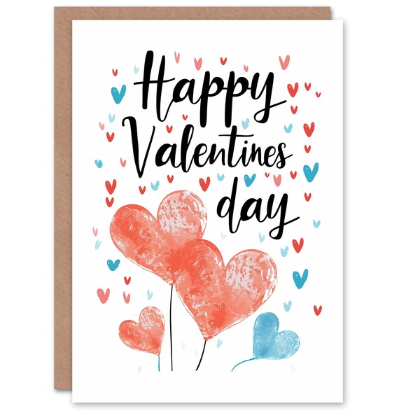 Liebe Herz Aquarell Einfache Jahrestag Valentinstag Liebeskarte Valentinskarte-image
