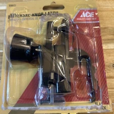 ACE Universal Knob Latch Set Screen/Storm Door  Black  #5299177