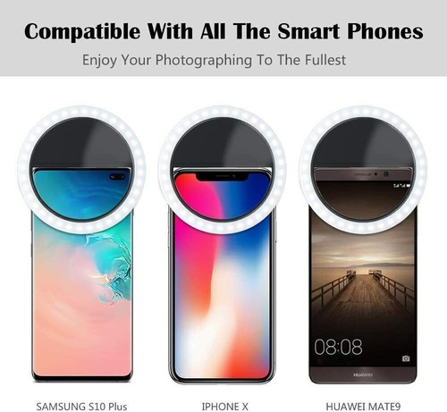 Portable Selfie LED Light Ring Fill Camera Flash For Mobile Phone Universal iPad - 第 5/12 張圖片
