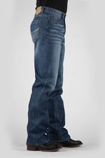 Tin Haul Mens Blue 100 Cotton Regular Joe Grey V Deco Jeans