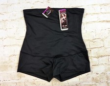 Maidenform Hi-Waist Boyshort Shapewear Womens 2XL Black Firm Control P2107 NWT