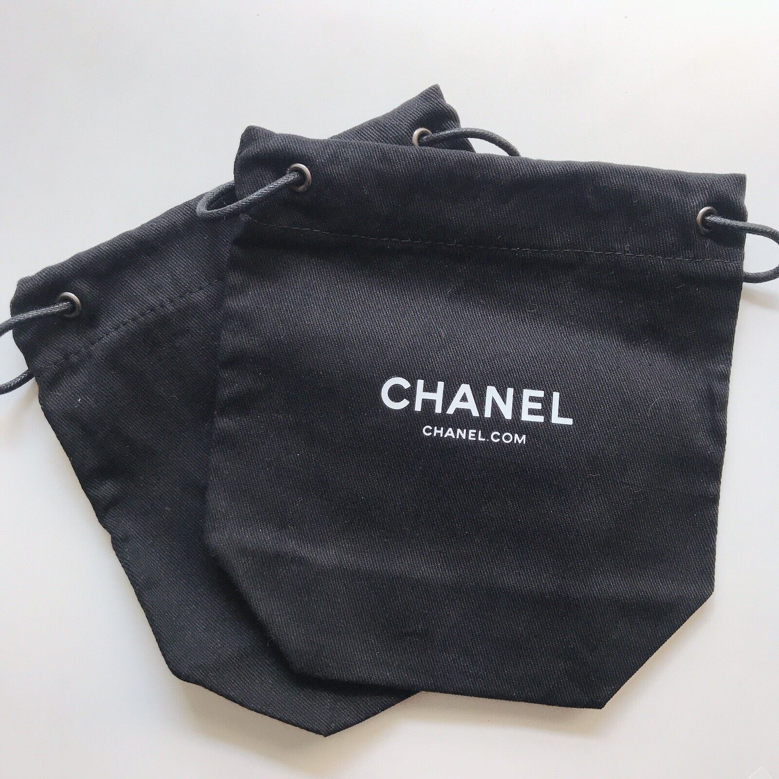 Chanel Drawstring Bag Pouch Dust Bag for Makeups and Accessories Authentic
