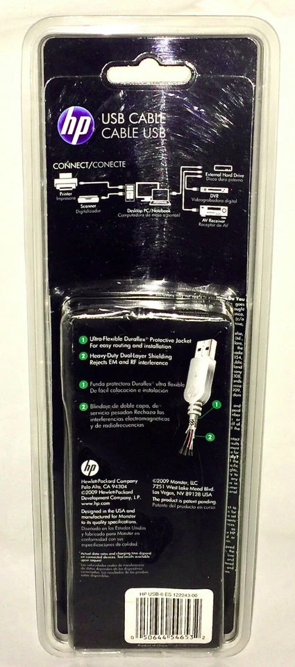 Monster Cable USB 2.0 A Male to B Male HP Printer Camera Sync Data 6' 480MbPS 🆕 - Image 2 of 4