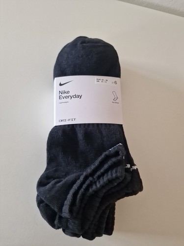 Nike Training 6 Pack No Show Socks. Size 8-11. Black. New With Tags. RRP £19.99