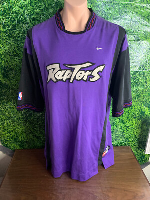 1997-98 Toronto Raptors Basketball #4 Sharone Wright Worn Shooting Shirt 3XL