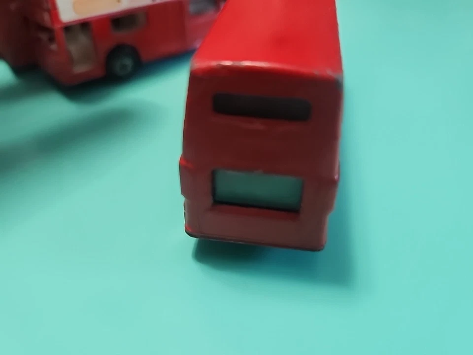 3" Lot 5 Bus 1/64 Matchbox Double Decker Corgi Juniors Daimler Fleetline Loose - Image 3 of 4