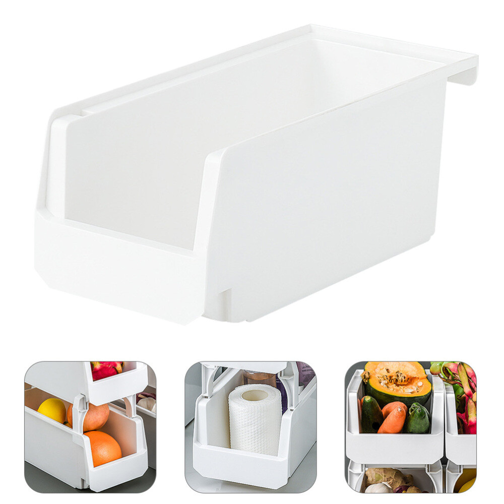 Stackable Fridge Storage Bins for Vegetables Like Cilantro and More-image