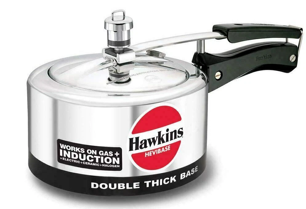 Hawkins Hevibase Pressure Cooker Aluminum Induction Silver 2 Litres Best Gift