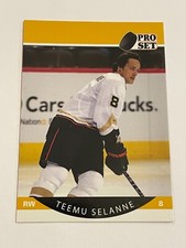 2021-22 Pro Set Hockey Yellow Parallel #10 - Teemu Selanne - Anaheim Ducks