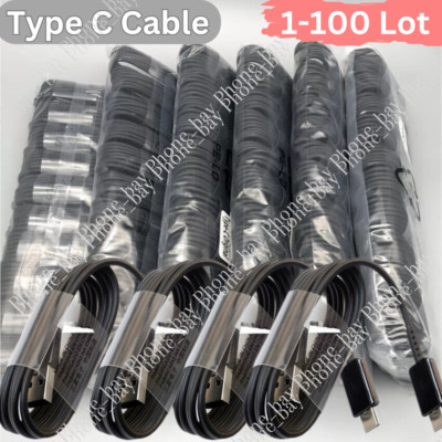 1-100 LOT USB Type C Cable Fast Charger Charging Cord For Samsung S10 Android