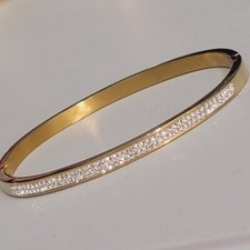 Womens Yellow Gold Filled Bangle Bracelet