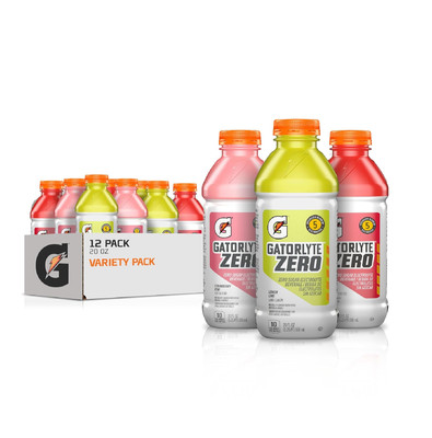 Gatorlyte Zero Variety Pack Zero Sugar Hydration 20 Fl Oz Pack of 12
