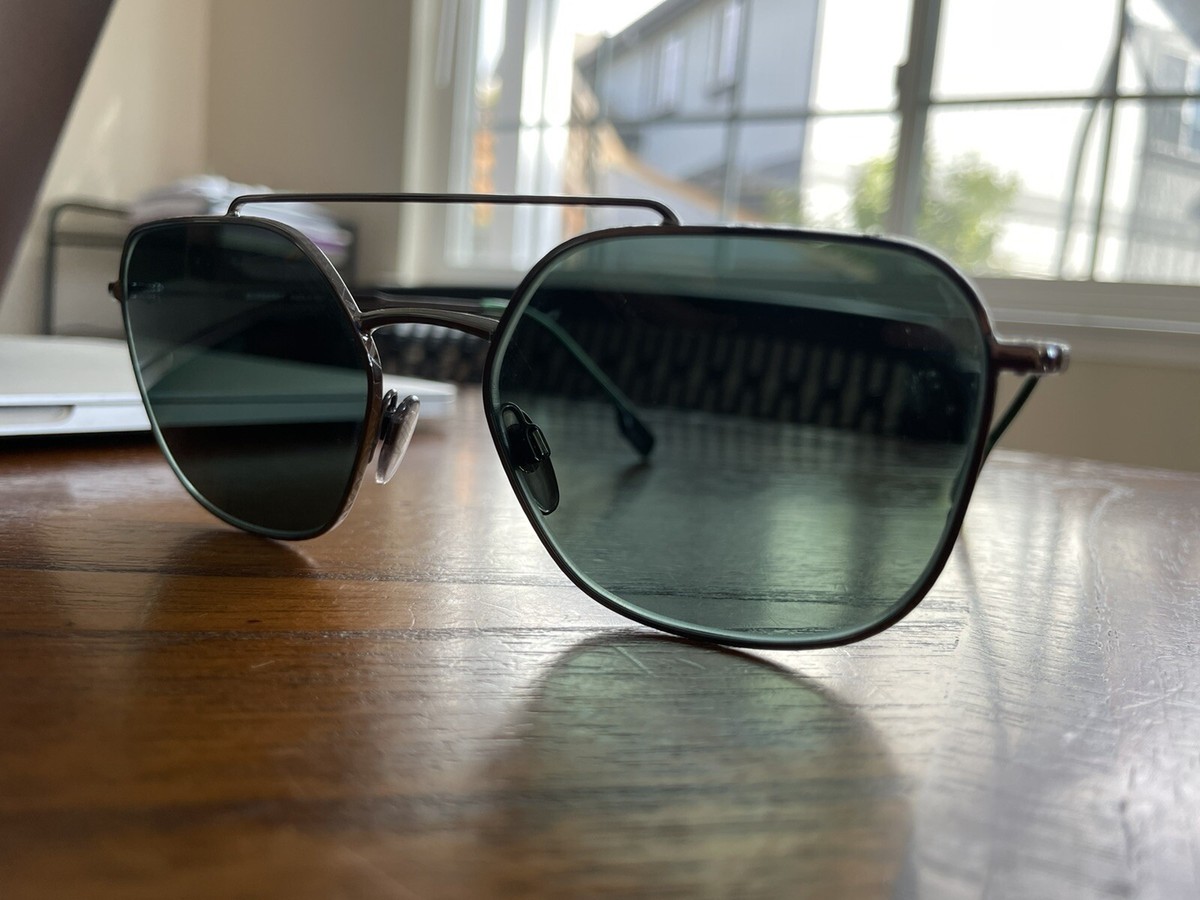 BURBERRY B3107 1003/71 Ruthenium Color Metal Frame Green Lens
