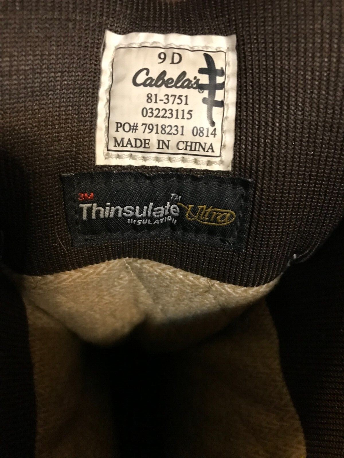 Cabela's work boots camo size 9 in men's perowned condition but no box